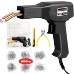 ATOLS Plastic Welding Machine Car Bumper Repair Kit, Plastic Welder Machine, 50W Hot Stapler Plastic Repair Kit, Hot Staple Gun Car Bumper Crack Repair Kit with Plier & 4 Types Hot Wave Flat Staples