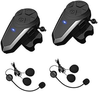 Yaconob Motorcycle Bluetooth Headset BT-S3NS 1000m Motorcycle Helmet Bluetooth Radio Intercom Wireless Interphone to 2-3 Riders (Waterproof/Handsfree/Stereo Music/FM Radio/GPS/MP3 (2 Pack)