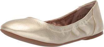 Amazon Essentials Women's Ballet Flat, Gold, 11.5 Wide US