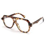 FEISEDY Aviator Frame Glasses for Women Men Blue Light Blocking Glasses Anti Glare Computer Eyeglasses B0039