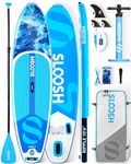 SLOOSH Inflatable Stand Up Paddle Board, 10'6" Paddle Boards with Premium Accessories, Non-Slip EVA Deck, Ultra-Light Carry Bag Pump, Ripple SUP for Youth & Adults of All Skill Levels, Coastal Splash
