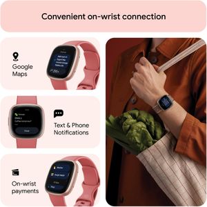 Fitbit Versa 4 Smartwatch – Pink Sand Fitness Tracker