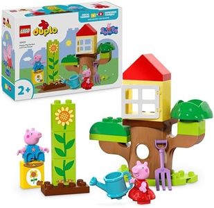 LEGO Duplo Jardín y Casa del Árbol de Peppa Pig Casita de Juguete, Set de Aprendizaje para Construir con 2 Figuras Inc. George, Regalo para Niñas y Niños de 2 Años o Más 10431