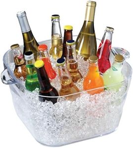 Prodyne Big Square Party Beverage Tub, Clear