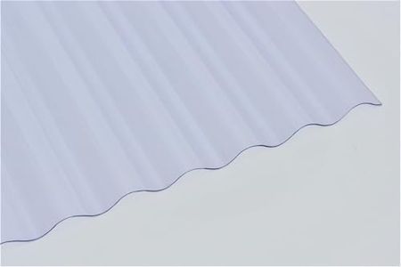 Generic Polycarbonate Roofing Panel, Curved, in Clear, Corrugated Roofing Material,Rainproof 21"" W x 72"" L (Set of 10)