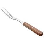 Sunrise Kitchen Supply Stainless Steel Turner Spatula & Meat Fork with Wood Handle (10.5" Fork)