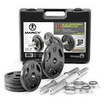 Marcy Adjustable Cast Iron Dumbbell Set with Case, Plates, Handles and Collars ADS-42