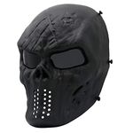 PuddingStation Full Face Airsoft Mask, for Masquerade Halloween Cosplay, Movie Props and Other Outdoor Activities