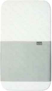 Babyhood Luxurious Breathe Eze Mattress Protector Sheet, Small, Grey/White