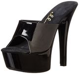 Ellie Shoes Women's 601 Vanity Platform Sandal, Black/Black, 12 M US