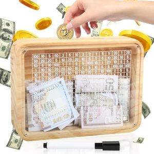 Piggy Bank for Adults Kids - Brown, 5000
