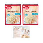 Betty Crocker Super Moist White Cake Mix, 404g | Rich and Delicious | Ready to Bake Spongy Moist White Cake Dessert (Pack of 2)