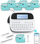 VolenGo M950 Label Maker Machine with 7 Tapes, Label Maker Freezer Waterproof Labels, Rechargeable & Backlit & Inkless & Bluetooth, Handheld Label Printer Bundle for Home Kitchen Food-Labels