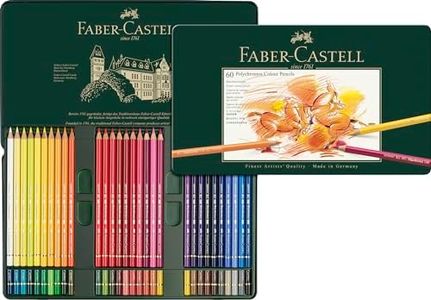 Faber-Castel 110060 Polychromos Colored Pencil Set In Metal Tin, 60 Pieces