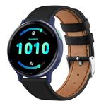 Leather Strap Compatible with Garmin Vivoactive 5 Strap/Garmin Vivoactive 3 Strap,20mm Soft leather Replacement for Garmin Vivoactive 3 Music/Vivomove 3/Forerunner 245/645 Music (Black)