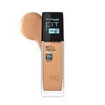 Maybelline New York Fit Me Matte + Poreless Liquid Full Coverage Foundation For All Skin Types,312 Golden|16 Hr Oil Control Full Coverage Foundation For All Skin Types With Spf 22,30 Ml,Pack Of 1