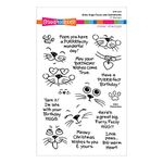 Spellbinders Stampendous Kitty Hugs Faces and Sentiments Clear Stamp Set