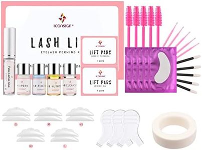 MEFESE ICONSIGN Lash Lift Kit Eyelash Perm Set Semi-Permanent Eyelash Perming Curling Kit with Lift Pads Cleaning Tool