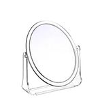 Makeup Mirror Double Sided Magnifying Cosmetic Small Mirror High Definition Portable Tabletop Adjustable 360° Rotating Placement Ideal for Makeup Shaving Dressing Table Vanity Desk and Travel (Oval)