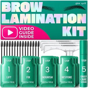 PRO Brow Lamination Kit – Eyebrow Lamination Kit with 5-Step Lifting System, Styling Brushes, Brow Rulers & Nourishing Serum – At Home Eye Brow Lamination Kit for Fuller, Defined Brows