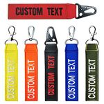 misscase Customized Keychain,Personalized Keychain Custom Name Number Luggage Tag, Key ring Accessories, Embroidery Keyring for Luggage, crate, belt, gear, men women