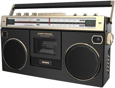 Ion Audio 1980S-Style Portable Bluetooth Boombox AM/FM Radio Cassette Player Recorder, VU Meters, USB Recording, Dual Full-Range High Bass Speakers (Gold Edition)