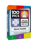 100 PICS Brain Teasers | Travel Game | Flash Cards with Slide Reveal Case | Card Game, Gift, Stocking Filler | Hours of Fun for Kids and Adults | Age 6+