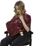 Feather Hug® 360° Premium Nursing Cover for Breastfeeding - Feeding Apron for mom, Stretchy Feeding Cover for Mother, Real Breathable Breast Feeding Cover (Maroon)