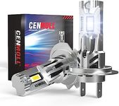CENMOLL H7 Led Headlight Bulb, 400% Brighter 80W 16000LM 6000K Cool White No Adapter Required 1:1 Design Direct Installation Led H7 Headlight Bulb Canbus Error Free Halogen Replacement Kit, Pack of 2