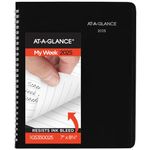 AT-A-GLANCE 2025 Planner, Weekly, 7" x 8-3/4", Medium, Block-Style, DayMinder, Black (G5350025)