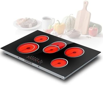 5 Burner Electric Cooktop 36 Inch, Built-in Electric Stove Top 8400W