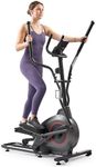 Sunny Health & Fitness Smart Upright Elliptical Full-Body Exerciser w/Pulse Sensors, Home Cross Trainer Cardio Workout Machine, Free SunnyFit App, Long Stride Length - SF-E323038