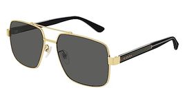 Gucci Mens UV Protection Pilot Aviator Sunglasses Gold 60mm