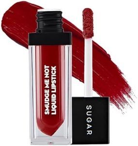 SUGAR Cosmetics Smudge Me Not Mini Liquid Lipsticks for Women | Transferproof & Waterproof | Lasts Upto 12hrs | Matte Lipstick - 01 Brazen Raisin (Burgundy)