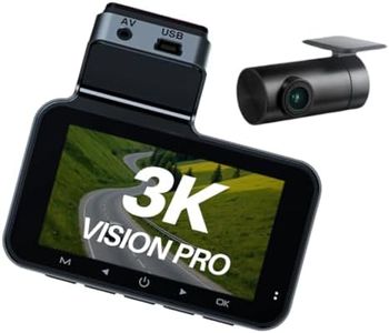 Woodman 3K Vision Pro Car Dash Camera - Front & Back | GPS | 3" Display | 24x7 Parking Monitoring | Split Screen | iOS & Android App | Loop Recording