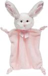 Bearington Baby Wee Cottontail, 8 x 7 Inch Small Bunny Stuffed Animal, Security Blanket for Babies, Pink Bunny Lovey for Baby Girl