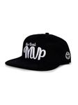 Droop Hiphop Cap for Men & Women—Snapback Closure & Airholes, The Real MVP Embroidered Design | Pure Cotton, Sports & Gym, Unisex Cap for Outdoor Activity | Black-(54-60cm Adjustable)(Pack of 1)