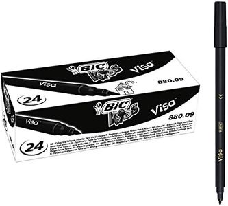 BIC Kids Visa Colouring Pens - Black (Box of 24)