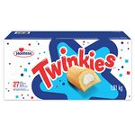 Hostess Twinkies Golden Cakes with Creamy Filling, Cake Snacks, Contains 27 cakes (9 packs, Triple Wrapped)