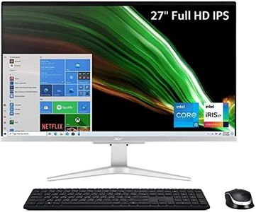 Latest Acer 27" FHD IPS All-in-One Desktop | Intel 10-Core i5-1235U | Iris Xe Graphics | 32GB DDR4 RAM 1TB SSD | WiFi 6 | HDMI | Webcam | RJ45 | Windows 10 Home