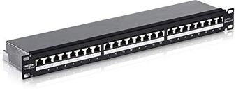 TRENDnet 24-Port Cat6A Shielded 1U Patch Panel, 1000BASE-T/10GBASE-T Support, Compatible with Cat5e, Cat6, Cat6a, 110 or Krone Type, TC-P24C6AS