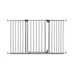 Summer Infant Secure Space Extra Wide Safety Baby Gate, Fits Openings 28.5'-52', Slate Gray Metal Finish, for Doorways and Stairways, 30” Tall Walk-Through for Baby and Pet