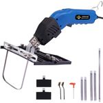 Komsepor Foam Cutter with Slotting/Groove Electric Hot Knife Styrofoam Cutter Foam Cutting Tool Air Cooled Hot Knife Foam Cutter 200W 220-240V (4 Blades) for EPP, EPS, XPS, EPE, KT Board, Sponge(Blue)