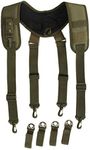 MELOTOUGH Tactical Suspenders for Duty Belt Harness Police Suspenders Duty belt Padded Adjustable Tool Belt Suspenders