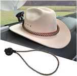 zipelo Hat Mounts for Car, Cowboy Hat Holder Rack with Suction Cup and Handmade Rope, Car Accessories, Universal Cowboy Hat Hanger for SUV Truck Vehicle Home, Keeps Your Hat On The Dash (Brown)