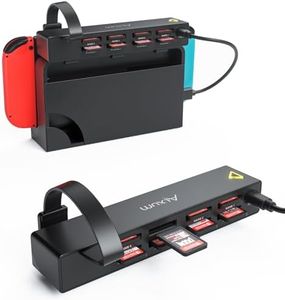 Alxum Switch Game Card Reader, 8 en 1 Portatarjetas Multijuegos Compatible para Nintendo con 4 Gaming Card Switcher y 4 para Almacenamiento
