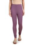 TWIN BIRDS Tailored Cut & Classic Fit Super Stretchable Dark Grape Coloured Cotton Elastane Fabric Churidar Leggings for Women - (2XL)