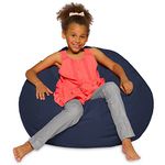 Posh Bean Bag Chair for Children, Teens & Adults - 27", Solid Navy Blue