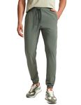 CRZ YOGA Men's Lightweight Jogger Pants Elastic Stretchy Sports Pants with Side Pockets - 30 Inches Grey Sage M