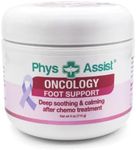 PhysAssist Oncology Foot Support, Soothing, Calming and Hydrating After Chemo. Non irritant, Clinically Tested. 4 oz Jar